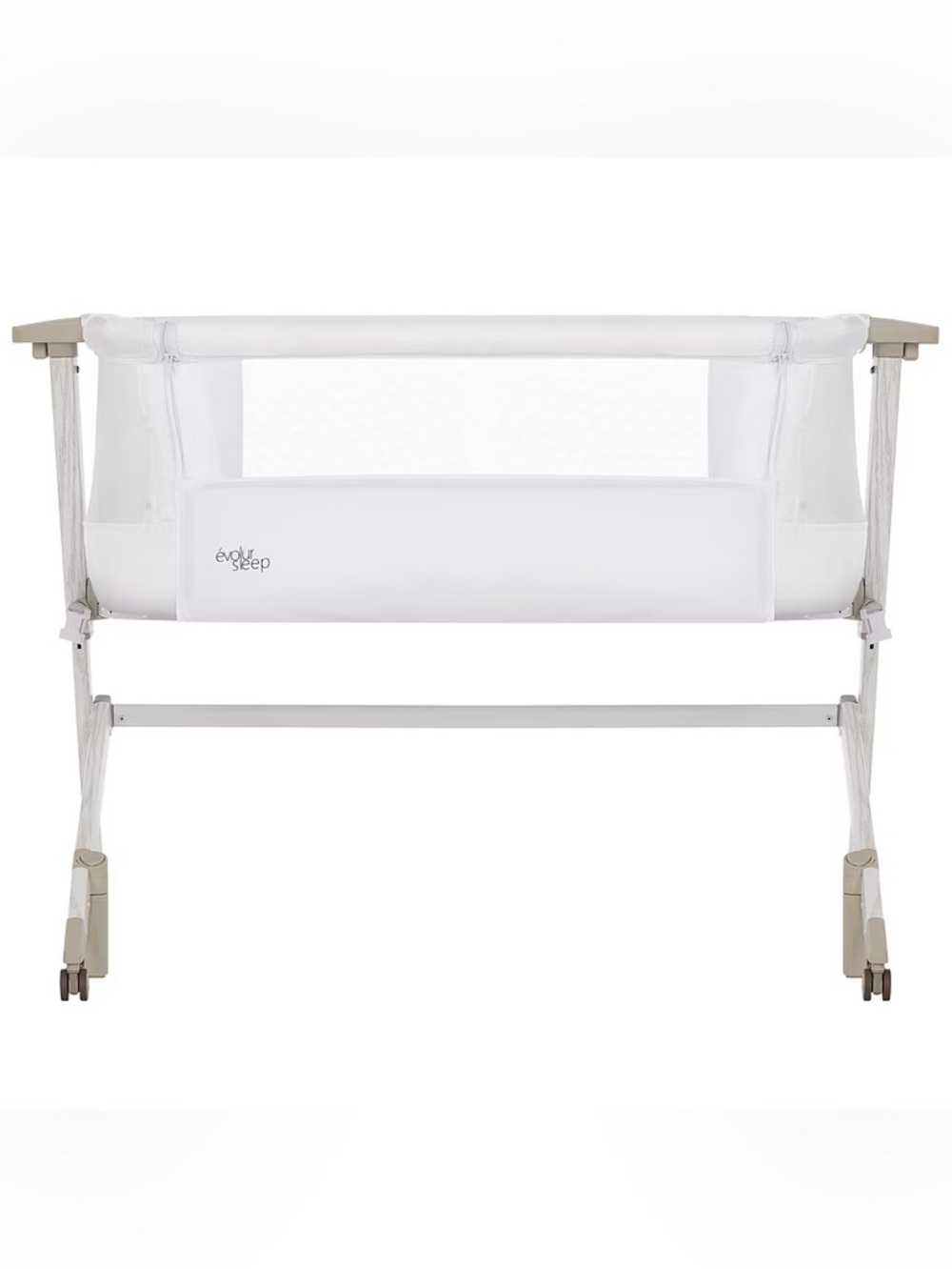 Evolur Stellar Bassinet and Bedside Sleeper in White